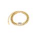 Gold Cuban Chain Square High-end Niche Colorful Zircon Titanium Steel Bracelet Jewelry_ipsvogv.com