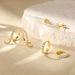 Women’s Jewelry Set Fashion Real Gold Brass Electroplating Temperament Simple Personality Six Pointed Star Inlaid Zircon Earrings Three Piece Set_ipsvogv.com