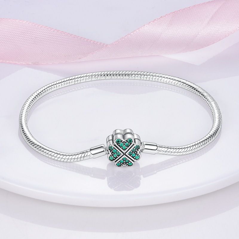 Original Copper Plated S925 Silver Bracelet Four Leaf Clover Dream Catcher Snake Bone Chain Pan Jiadora Bead Pendant_ipsvogv.com