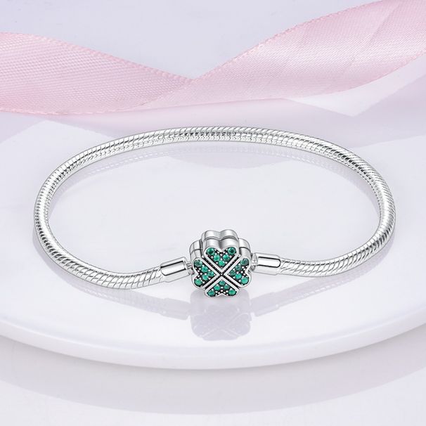 Original Copper Plated S925 Silver Bracelet Four Leaf Clover Dream Catcher Snake Bone Chain Pan Jiadora Bead Pendant_ipsvogv.com