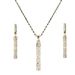 Fashion Women's Rhinestone Full Diamond Cylindrical Necklace Earring Set Jewelry_ipsvogv.com