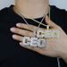 Men's Hip Hop Jewelry Letter Pendant Necklace With Cubic Zirconia, Gold/Silver Plated Twist Chain, 24 Inches, Urban Streetwear Accessory_ipsvogv.com