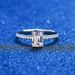 S Pure Silver Four Claw Emerald Radian Cut Wedding Moissanite Diamond Ring Female_ipsvogv.com