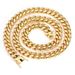 Men's Jewelry Stainless Steel Cuban Chain Dragon Head Buckle Round Grinding Encryption Stainless Steel Necklace Personality All Match Accessories_ipsvogv.com