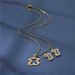 Women's Jewelry Set Fashion Gold Stainless Steel Necklace Set Love Hollow Glossy Pendant Necklace, Earrings, Clavicle Chain Jewelry Small Set_ipsvogv.com