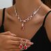 Jewelry For Banquet Wedding Party Elegant Temperament Necklace Earring Bridal Accessories Set_ipsvogv.com