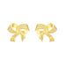 Hot Sale In Real Gold Brass Electroplating Creative Fashion Versatile Flowing Three Dimensional Bow Earrings_ipsvogv.com