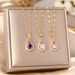 same Style Purple Water Drop Necklace Women Ins Net Red Temperament Versatile Clavicle Chain New Fashion Jewelry_ipsvogv.com