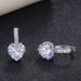 Cao Shi's Hot Selling New Fashionable Multi-color Zircon Heart-shaped With Temperament And Peach Heart Crystal Earrings_ipsvogv.com