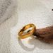 Unisex Geometric Rings, Fashionable Zircon Retro Temperament Plain Ring Rings Real Gold Plated Trendy Jewelry_ipsvogv.com