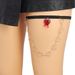 Melted Acrylic Pendant Metal Hollow Love Leg Women's Lace Elastic Sexy Thigh Ring Body Chain_ipsvogv.com