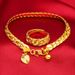 Fashion Vietnamese Fried Dough Twists Women's Suit Gold Plated Bell Bracelet Accessories_ipsvogv.com