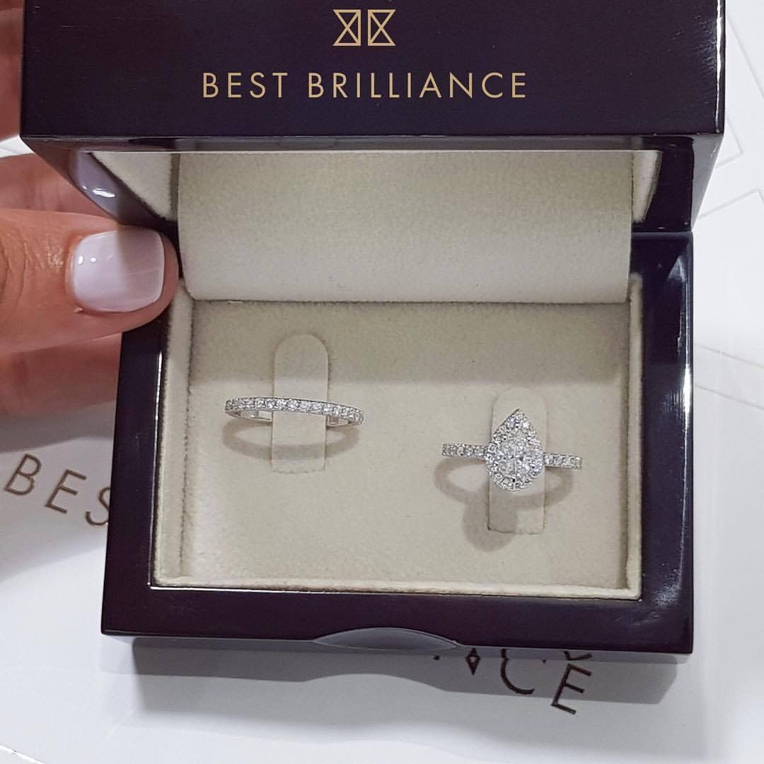 Sanjie Waterdrop Zircon Electroplated White Gold Women's Wedding Ring_ipsvogv.com