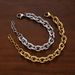 Punk Hip-Hop Gold-Plated Titanium Steel Men's Bracelet Ins Cold Style Simple Couple Jewelry Accessories_ipsvogv.com