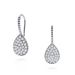 Women's Jewelry Beaded Edge Full Diamond Teardrop Shaped Diamond Ear Hooks Personalized Fashion Jewelry Set French Style New Earrings Ear Hooks_ipsvogv.com