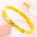 New Buckle Vietnamese Sand Gold Bracelet Women's Brass Gold-plated Frosted Open Bangle Jewelry_ipsvogv.com