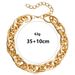 Street Hip Hop Trendy Color Splicing Simple Necklace Female, Exaggerated Single-layer Geometric Aluminum Chain Necklace_ipsvogv.com