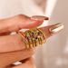 Women’s Jewelry Set Fashion Fashion Single Colored Diamond Titanium Steel Ring Female Simple Popular Niche Design Plain Ring Stainless Steel Ring_ipsvogv.com