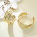 Fashionable And Unique Exaggerated Irregular Minimalist Metal Hip-Hop Earrings C-Shaped Hoops_ipsvogv.com