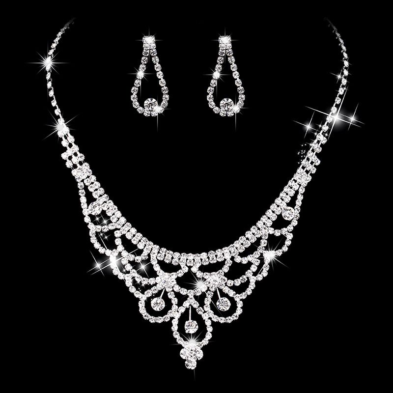 K-ROYAL - Korean-Inspired Bridal Jewelry Set (Crown Necklace & Earrings, Wedding Accessories)_ipsvogv.com