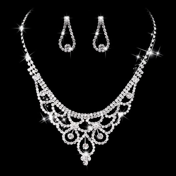 K-ROYAL - Korean-Inspired Bridal Jewelry Set (Crown Necklace & Earrings, Wedding Accessories)_ipsvogv.com