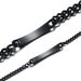 DIY Personalized Engraved Titanium Steel Couple High-Quality Curved Tag Bracelet For Women_ipsvogv.com