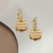 Ear Buckle Round Brand Earrings Electroplated Gold-plated Inlaid Zircon Female Niche_ipsvogv.com
