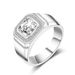 MJZ034 Simulated Square Diamond, Full Arm Set, Wealthy Diamond Ring, Trendy Men's Wide Version, Large Ring_ipsvogv.com