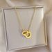 Full Body 【 Titanium Steel 】 Love Circle Ring Minimalist Gold Necklace In The Furnace For Women's Ins Mesh Red 【 】_ipsvogv.com