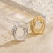 Women's Jewelry Double Ring Necklace Interlocking Pendant Fashionable And Versatile Clavicle Chain_ipsvogv.com