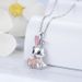 Personalized And Creative Easter Diamond Studded Love Rabbit Collarbone Chain Girl Pendant Accessory Drip Oil Necklace_ipsvogv.com