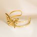 B2973 New Creative Exquisite Small Animal Metal Gold Three Dimensional Butterfly Women's Double layered Open Bracelet_ipsvogv.com