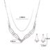 BRILLIANT CLAW - Full Diamond Wedding Jewelry Set (Claw Chain Necklace & Earrings, Luxury)_ipsvogv.com