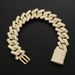 Jewelry 20mm Cuban Chain Genuine Gold Plated Zircon Hiphop Men's Diamond Set Bracelet_ipsvogv.com