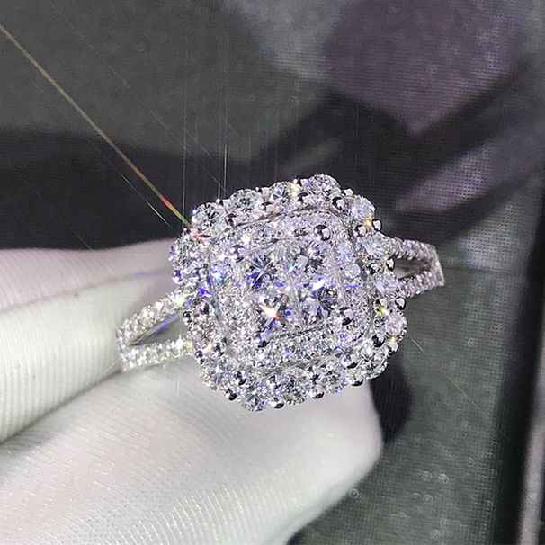 Sanjie's New Classic Women's Micro Inlaid Zircon Wedding Ring Jewelry_ipsvogv.com