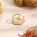 Women's Jewelry Exaggerated Double Layer Zircon Ring Ins Niche Simple Circle Opening Metal Full Diamond Ring_ipsvogv.com