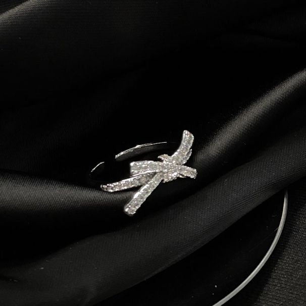 style Double-layer Butterfly Bow Hepburn New Pearl Layered Open With Full Diamond Zircon Temperament, High-end Index Temperament,_ipsvogv.com
