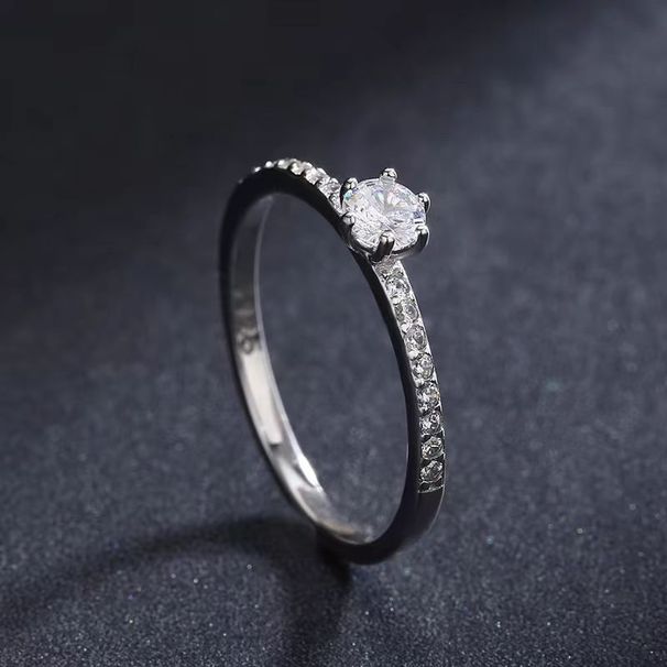 Light Luxury Small Cute Full Diamond Ring Female Fashion OL Commuting Super Flash High End Thin Ring Cold Style Ring_ipsvogv.com