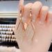 Light Luxury High-End Sense Temperament Full Diamond Geometric Rhombus S Silver Needle Internet Celebrity Personality_ipsvogv.com