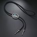New Trendy Turquoise Edge Alloy Oil-Drip PU Bolo Collar For Men Simple Long Necklace_ipsvogv.com