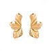Retro Exaggerated Golden Flower Stud Earrings Simple Temperament Matte Irregular Petal Earrings Alloy Earrings for Women_ipsvogv.com