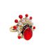 Chinese Beijing Opera Face Mask Female Ethnic Style Red Crystal Pearl Index Finger Ring, Korean Internet Celebrity_ipsvogv.com