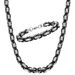 fashion domineering stainless steel handmade square buckle emperor chain multi color titanium steel men's necklace_ipsvogv.com