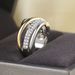 Fashionable and unique women's ring Color separated electroplated zircon inlaid_ipsvogv.com