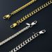 Hip Hop Encrypted Cuban Chain Gold Men's Bracelet Stainless Necklace Titanium Steel Jewelry_ipsvogv.com