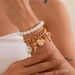 Ins Wind Sea Star Shell Pearl Chain Bracelet Design Sense Love Bow Pendant Handmade_ipsvogv.com