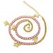 Fashion Simple Copper Hip Hop Pink Zircon Trendy Bow Necklace Tennis_ipsvogv.com