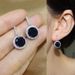 Cao Shi Luxury Round Zircon For Women's Dense Inlaid Earstuds Fashion OL Versatile Earrings_ipsvogv.com