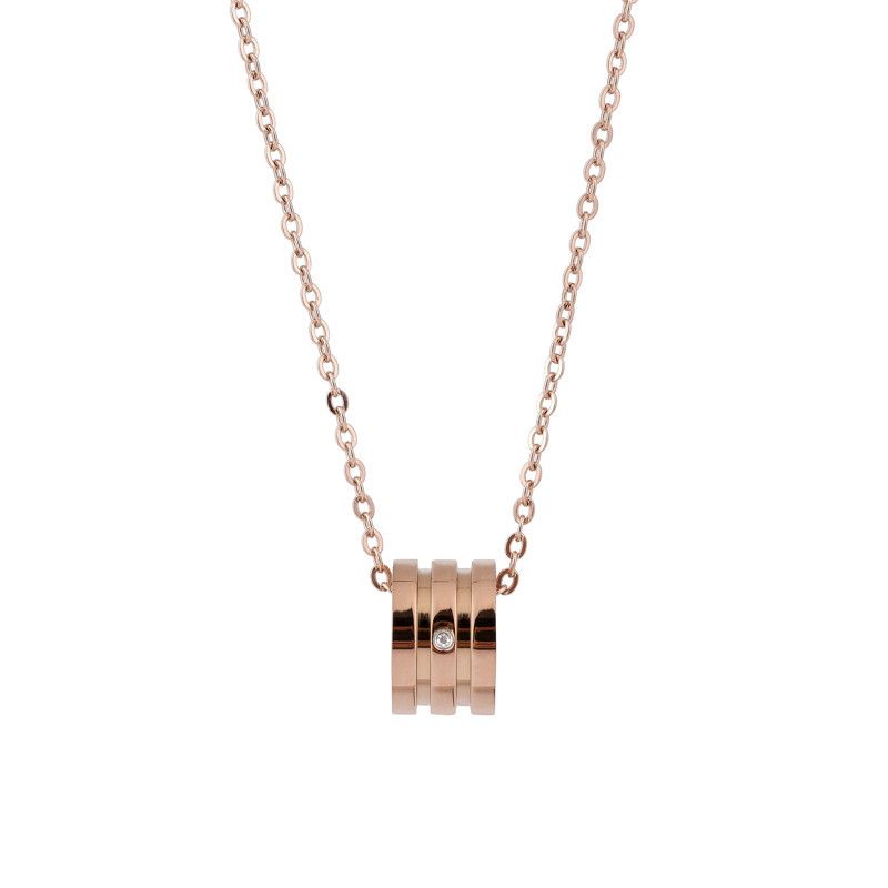 Women's Jewelry Summer High End Niche Non Fading Titanium Steel Necklace Real Diamond Pendant Necklace Accessories_ipsvogv.com