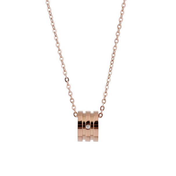 Women's Jewelry Summer High End Niche Non Fading Titanium Steel Necklace Real Diamond Pendant Necklace Accessories_ipsvogv.com